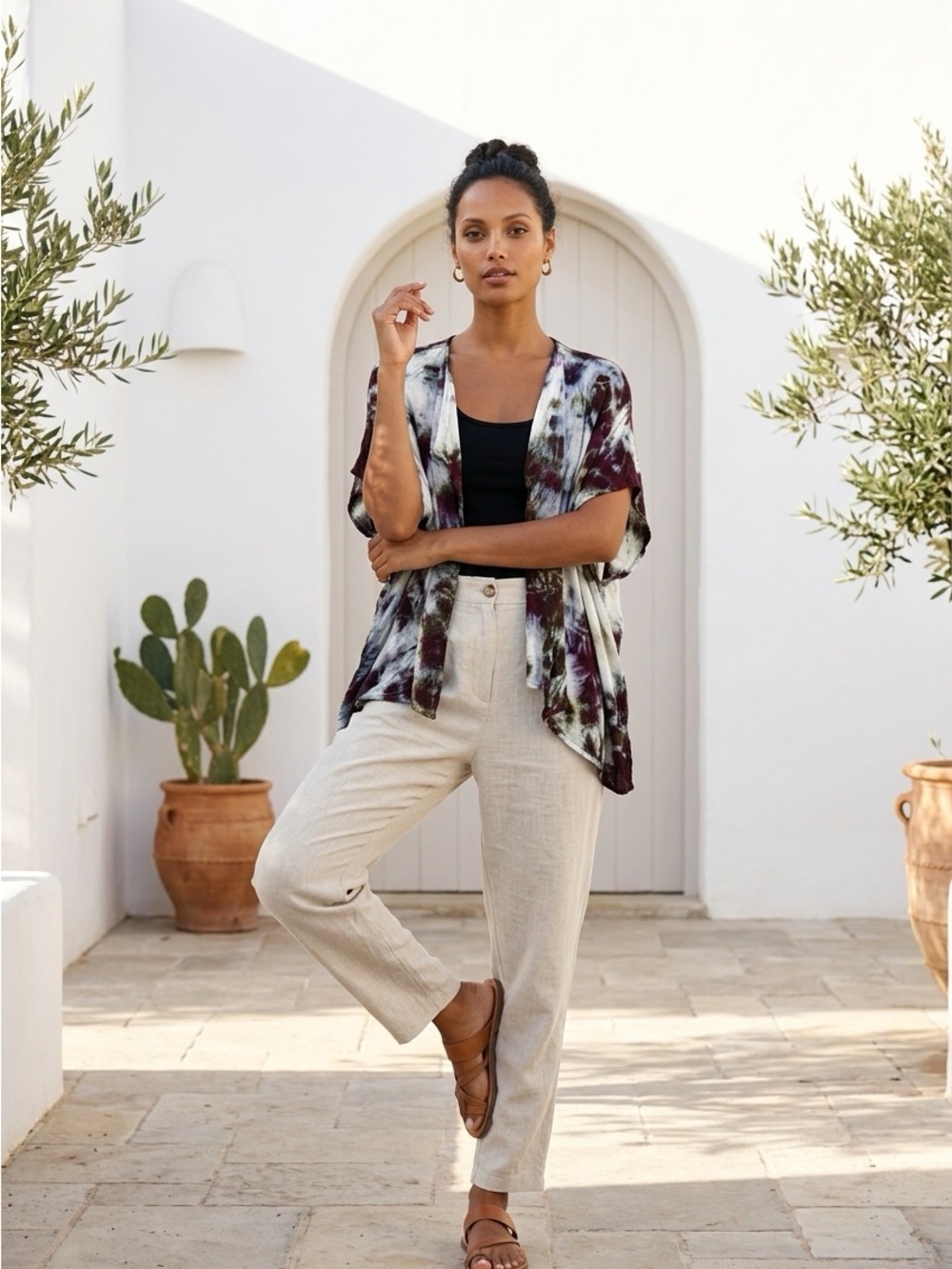 COPY - Katy Vest Linen Stripe